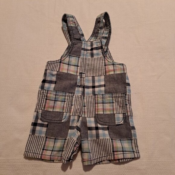 Gymboree Outlet size 6-12 months plaid overalls - Picture 3 of 3